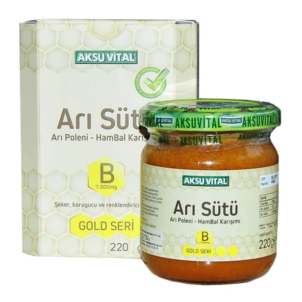 Aksu Vital Arı Sütü Polen Bal Karışımı 7.000 MG 220 Gr Bebek Doz ürün görseli 1