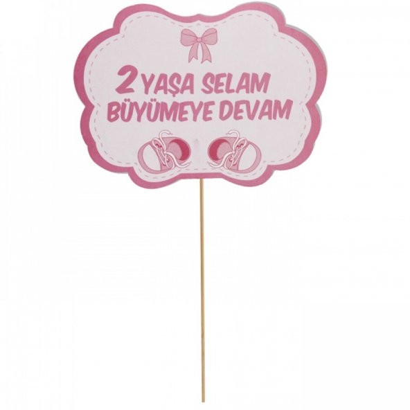 KONUŞMA BALONU 2 YAŞA SELAM BÜYÜMEYE DEVAM ürün görseli 1