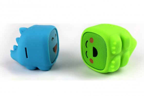 Dino Mavi Bluetooth Kablosuz Hoparlör - Şakacı - Resim 2