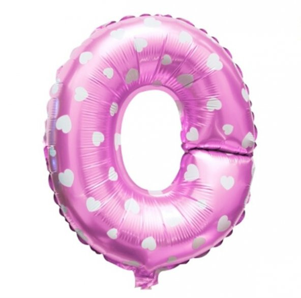 FOLYO BALON O HARF PEMBE KALPLİ 40CM ürün görseli 1