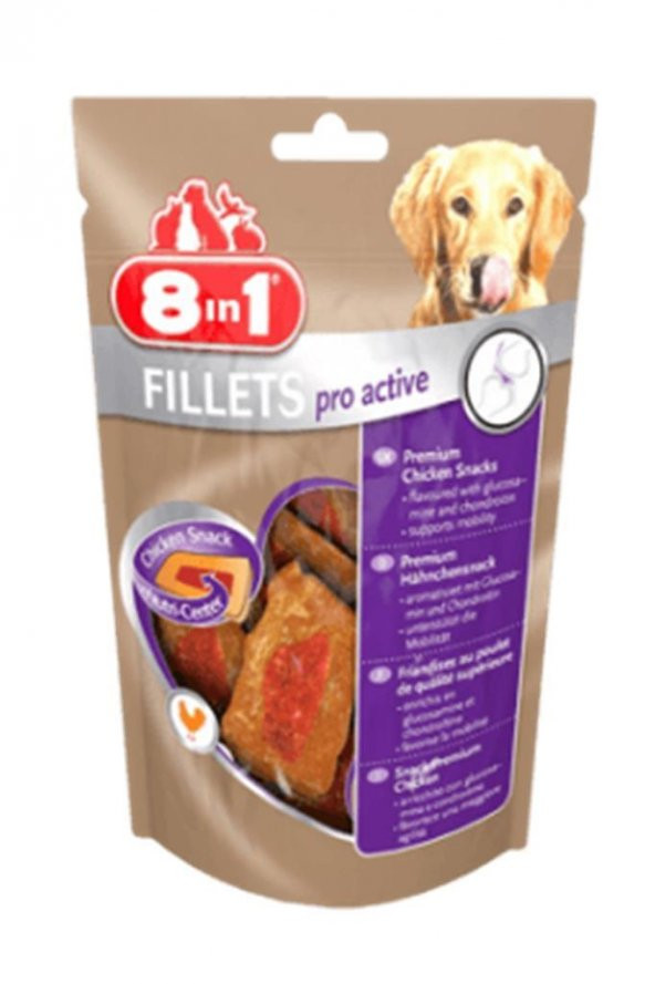 8in1 Fillets Pro Active Köpek Ödülü 80 Gr ürün görseli 1