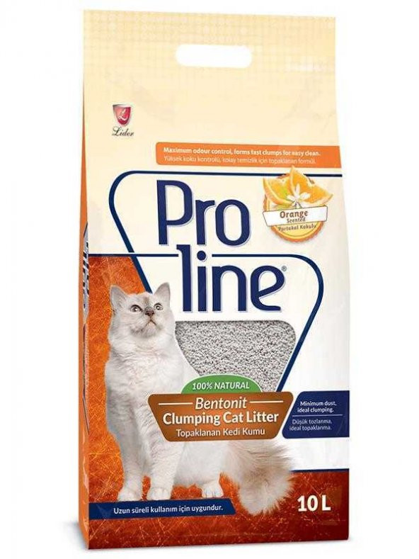 Proline Portakal Kokulu İnce Taneli Kedi Kumu 10 Lt ürün görseli 1