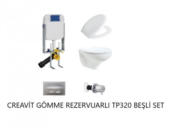 Creavit Tp320 Gömme Rezervuar Seti 5 Parça ürün görseli 1