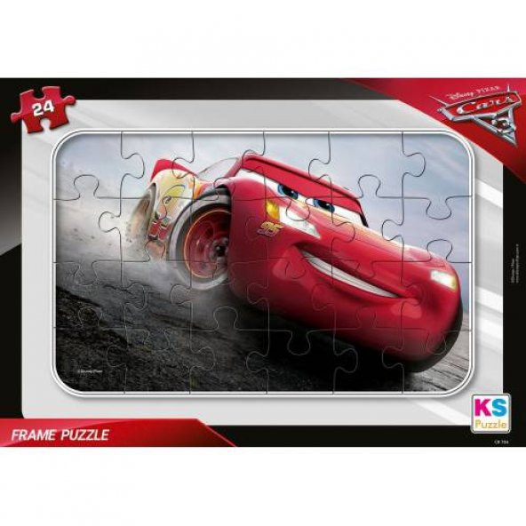 Ks Games Cars 24 Parça Frame Puzzle - Şimşek McQueen ürün görseli 1