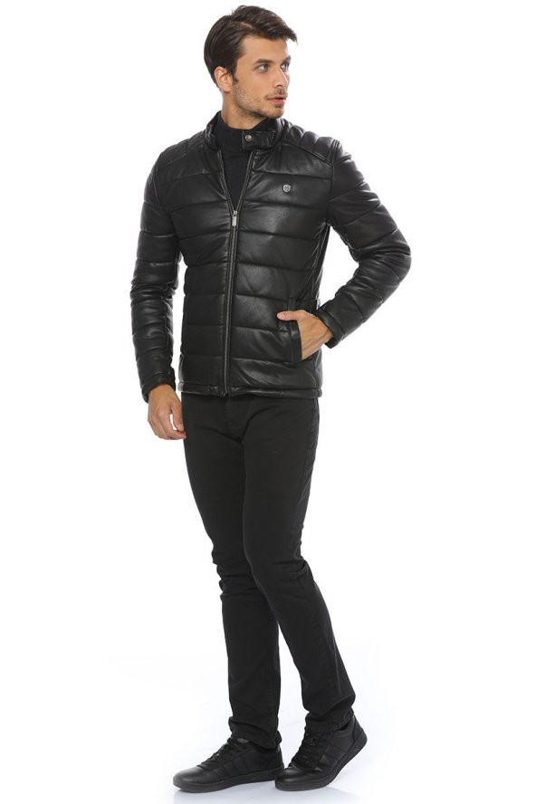 Pierre Cardin Erkek Suni Deri Ceket - Resim 2