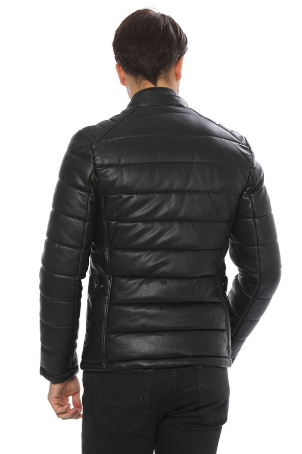 Pierre Cardin Erkek Suni Deri Ceket - Resim 5