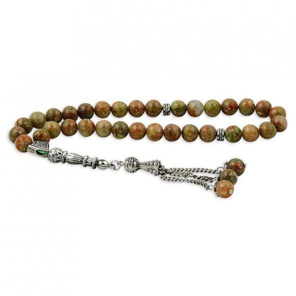 Küre Kesim Red Jasper Taşı Tesbih ürün görseli 1