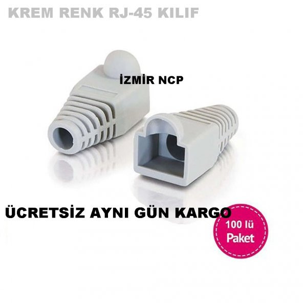 RJ 45 KAPAK KILIF KORUMA PLASTİĞİ 100 ADET KREM RENK ürün görseli 1