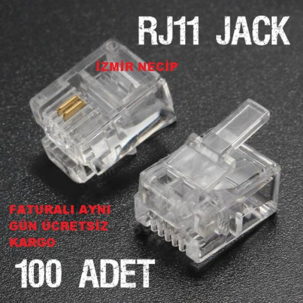 KOLAY TAKILAN TELEFON KABLOSU UCU RJ11 JAK KONNEKTÖR ürün görseli 1