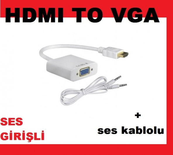 MONÜTÖRÜ TV YAPMA UYDU CİHAZI ÇEVİRİCİ HDMI TO VGA DÖNÜŞTÜRÜCÜ ürün görseli 1