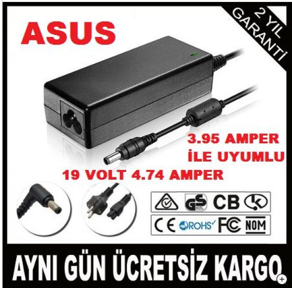 NCPLİNE Asus K52JC UYUMLU ADAPTÖR19 VOLT 4,74 AMPER 4.74A LAPTOP LEPTOP ürün görseli 1