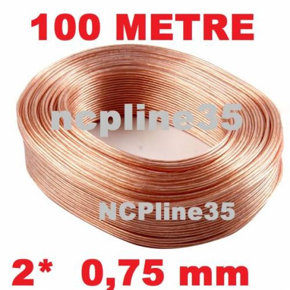 KAMYON MİNİBÜS ARABA MOTOSİKLET SES HOPARLÖR KABLOSU 0,75MM 100 M ürün görseli 1