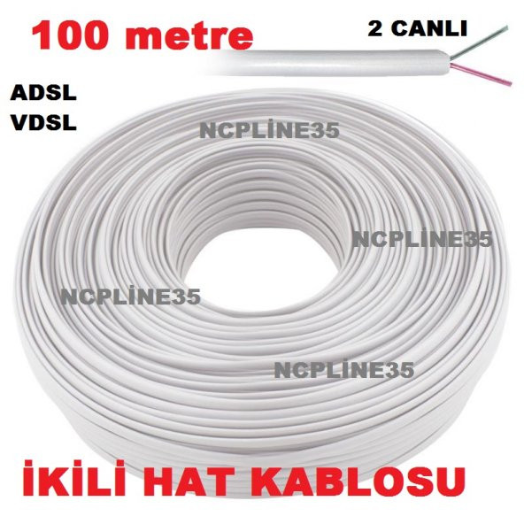 BEYAZ 100 METRE 2 CANLI VDSL ADSL HAT KABLOSU BİNA GİRİŞ MODEM ürün görseli 1