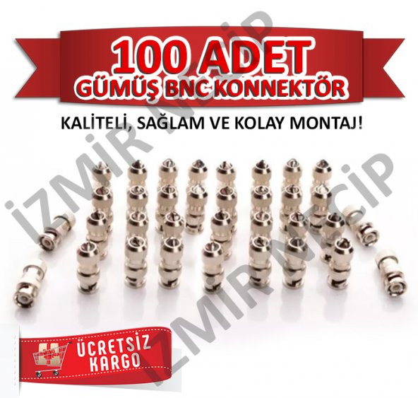KALİTE ARAYANLARA 100 LÜK POŞETTE BNC KONNEKTÖR SAĞLAM A++ ürün görseli 1