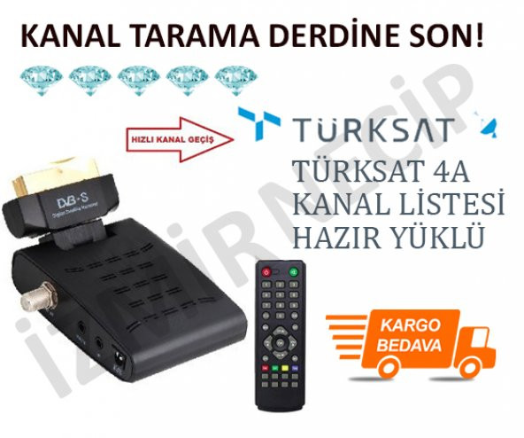 NCPLİNE ÖRÜMCEK UYDU ALICISI MİNİ SKART SIKART GİRİŞLİ ALTIN UÇLU ürün görseli 1