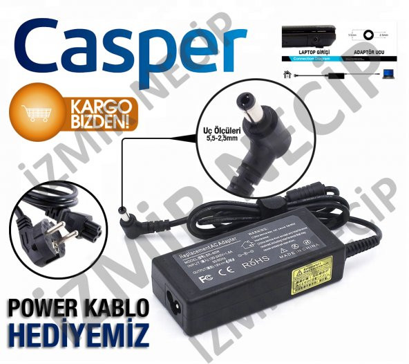 Casper Notebook Adaptörü Model 15.6 Casper W76XSUN ürün görseli 1