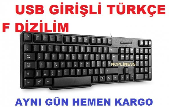 F KLAVYE USB KABLOLU EF FE DİZİLİM KATİPLİK SIVAVI İÇİN ürün görseli 1