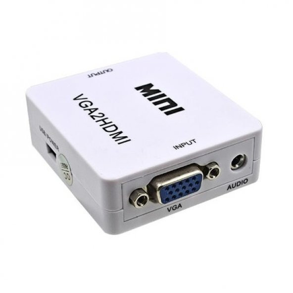 VGA To HDMI Mini Model Dönüştürücü BİLGİSAYAR DAN TELEVİZYON HDMI ürün görseli 1