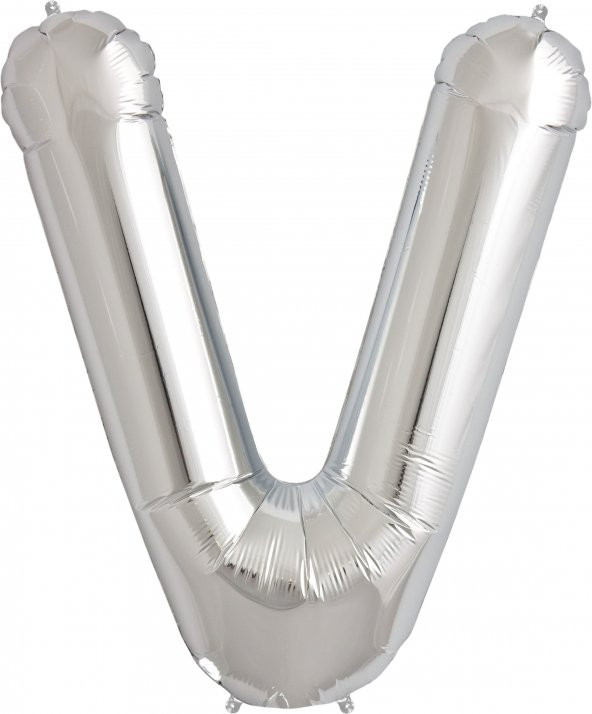 FOLYO BALON V HARF GÜMÜŞ 90CM ( D.Ü 50 ) ürün görseli 1