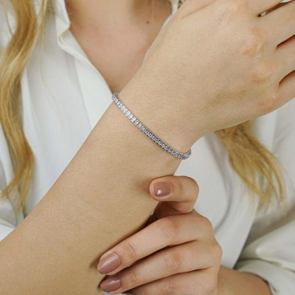925 Ayar Gümüş Su Yolu Bileklik Model 6 ürün görseli 1