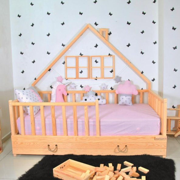 Markaawm Montessori Çocuk Yatak Yavrulu 90X190 Karyola Ağacı ürün görseli 1