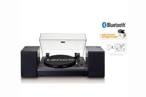 Lenco LS-300BK Siyah Bluetoothlu Pikap Plak Çalar - Resim 4