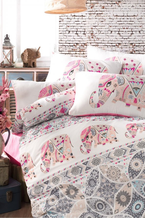 LadyModa Elephant Çift Kişilik Nevresim Seti - Resim 2