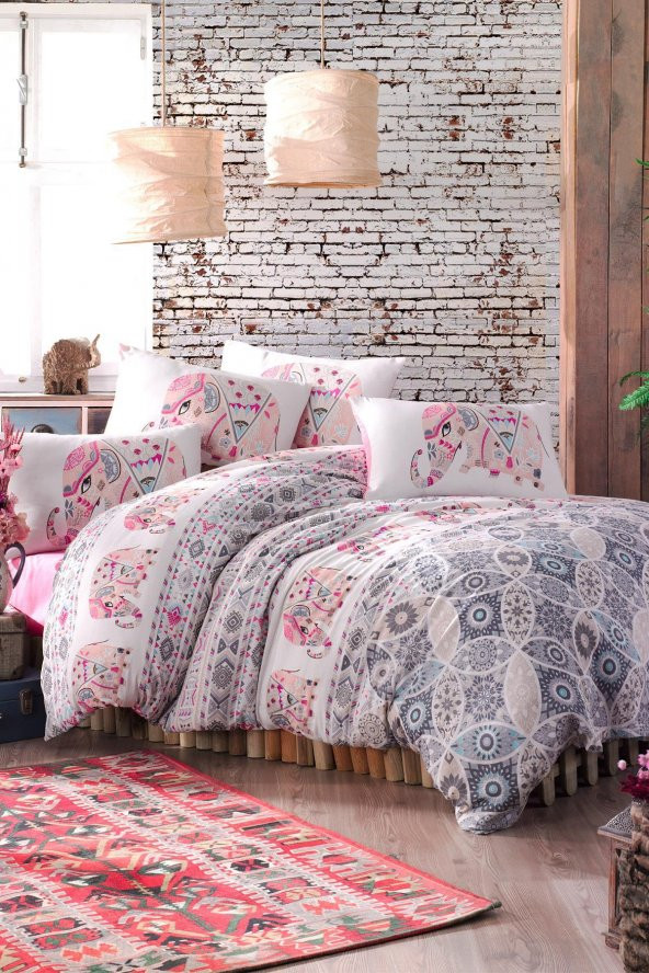 LadyModa Elephant Çift Kişilik Nevresim Seti - Resim 4