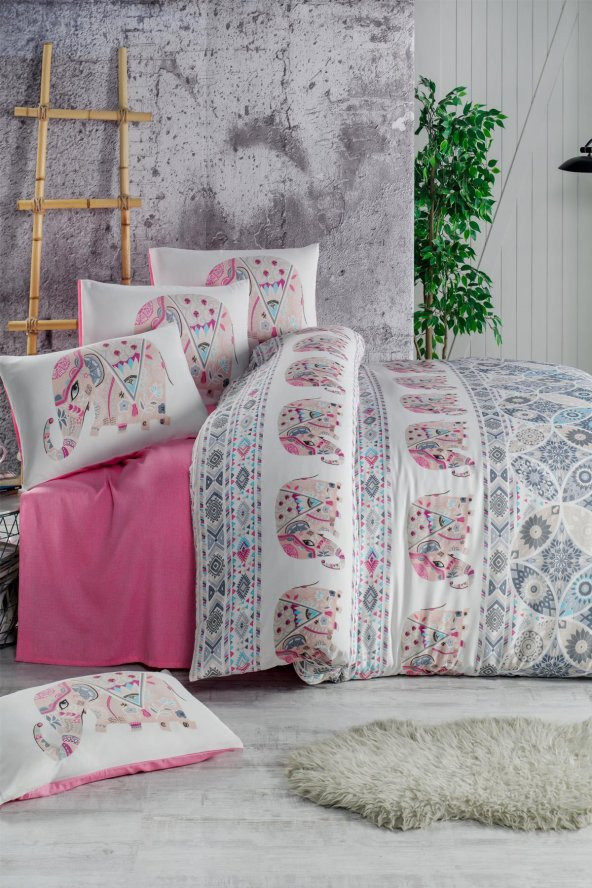 LadyModa Elephant Çift Kişilik Nevresim Seti - Resim 5