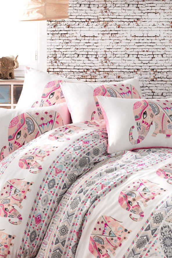 LadyModa Elephant Çift Kişilik Nevresim Seti - Resim 7