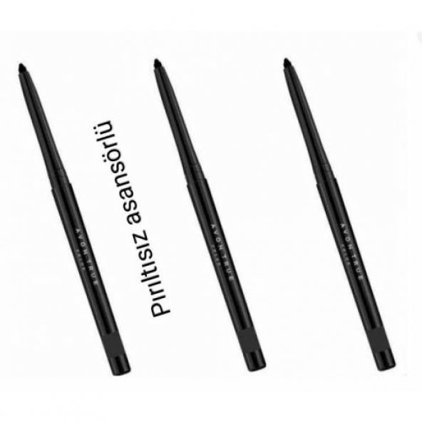 Avon Glimmersticks Açılıp Kapanabilen Göz Kalemi SİYAH 3 ADET ürün görseli 1