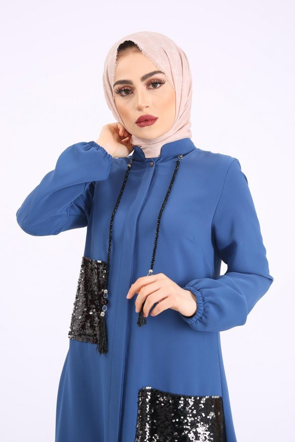 PUANE Kadın İndigo Tunik - Resim 4