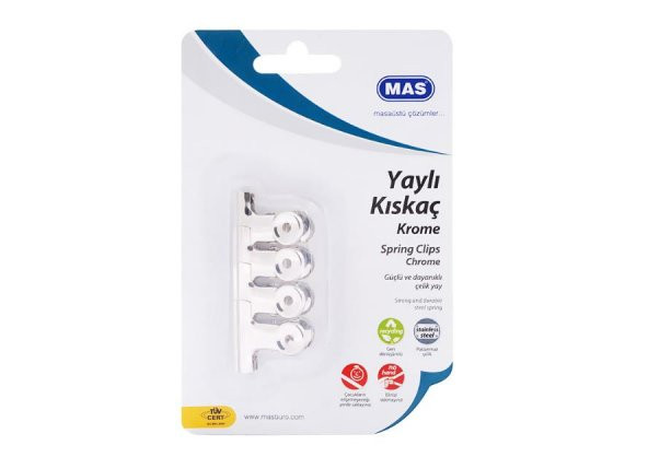 MAS KISKAC BEYAZ METAL 30mm  4 LU BLS.(941) ürün görseli 1