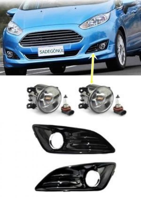 Sis Far Takımı FORD Fiesta 2013-2018 PARLAK ürün görseli 1