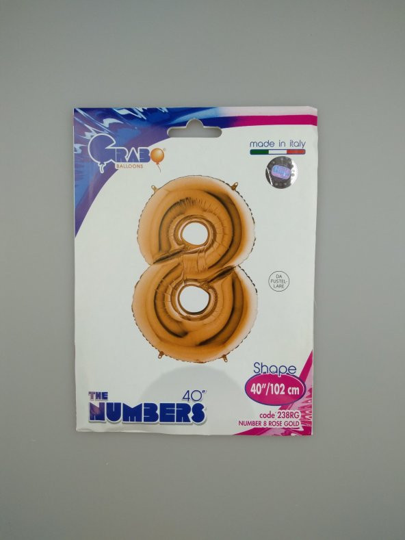 FOLYO BALON RAKAM 8 ROSE GOLD 102CM (DÜ 75) ürün görseli 1