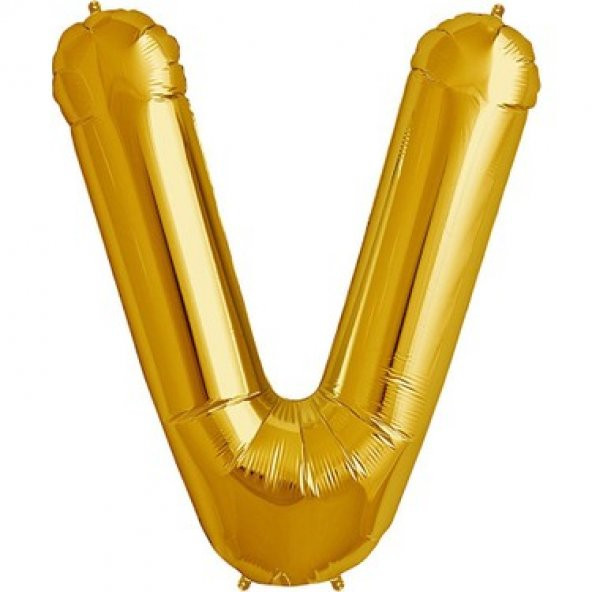 FOLYO BALON V HARF GOLD 102CM (DÜ 50) - Resim 2