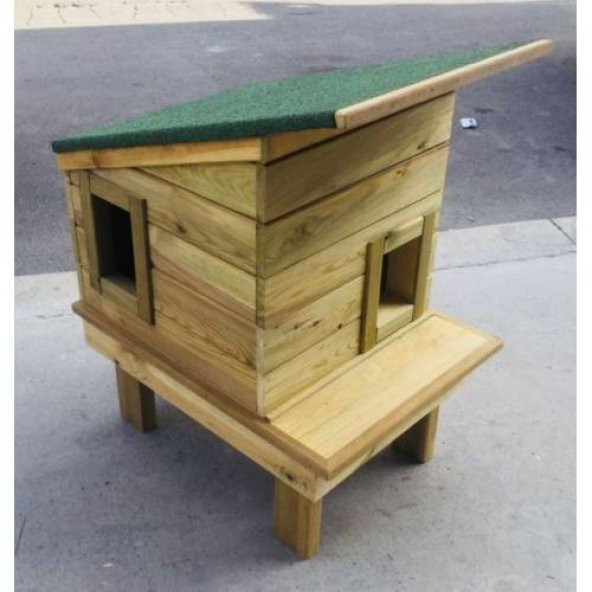 Ahşap Küçük Kedi Evi ürün görseli 1