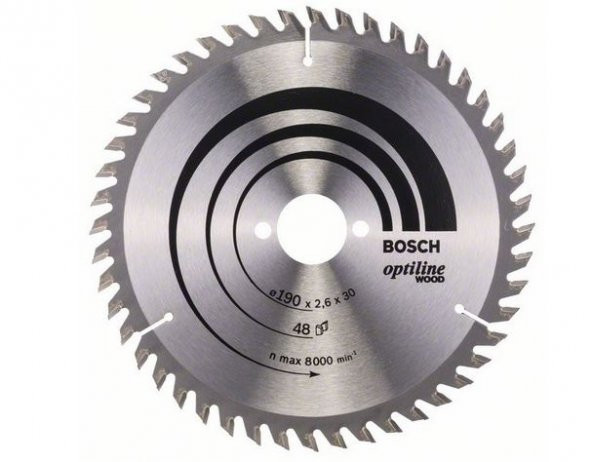 Bosch Daire Testere Bıçağı Optiline Wood 48 Diş 190mm ürün görseli 1