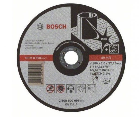 Bosch Kesme Diski Düz İnox 180X2mm ürün görseli 1