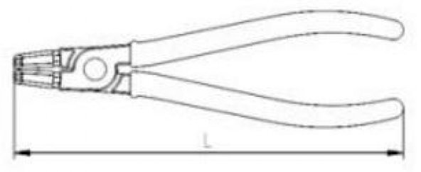 İzeltaş İç Segman Pensi Eğri 210mm ürün görseli 1