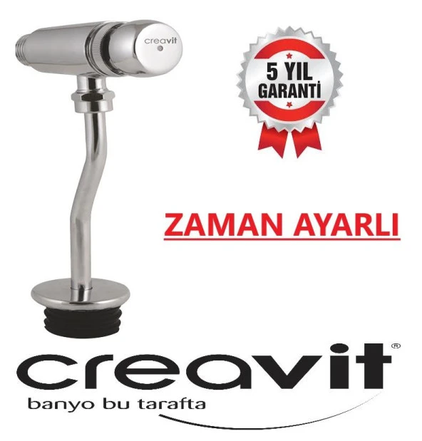 CREAVİT PM3160 ZAMAN AYARLI SIVAÜSTÜ PİSUAR MUSLUĞU ürün görseli 1