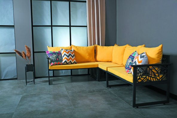 VERASİT LEAF GREY KÖŞE TAKIMI+MASA - Resim 2
