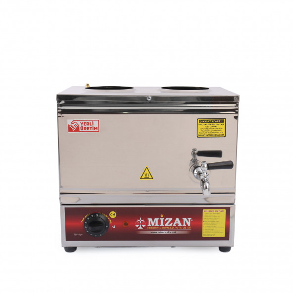 MİZAN 25 Model Çift Demlikli Çay Kazanı Pleytsiz Elektrikli 20 Lt. Çay Ocağı Mc216 ürün görseli 1