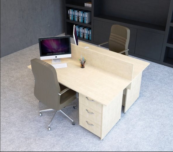 VENA Nil Workstation İkili Çalışma Masa 160cm x 140cm x 115h ürün görseli 1