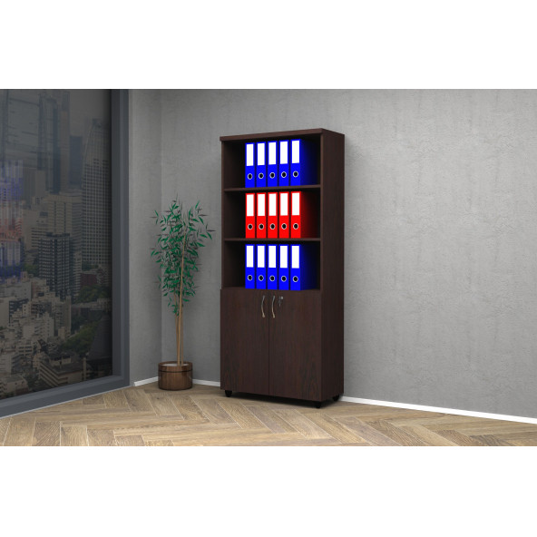 VENA YARIM KAPAK OFİS DOSYA DOLAP 80x35x185h ürün görseli 1