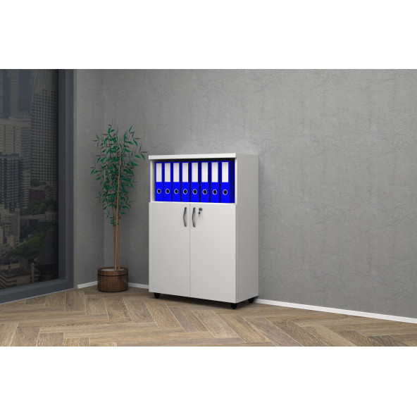VENA YARIM KAPAK OFİS DOSYA DOLABI 80x35x115h ürün görseli 1