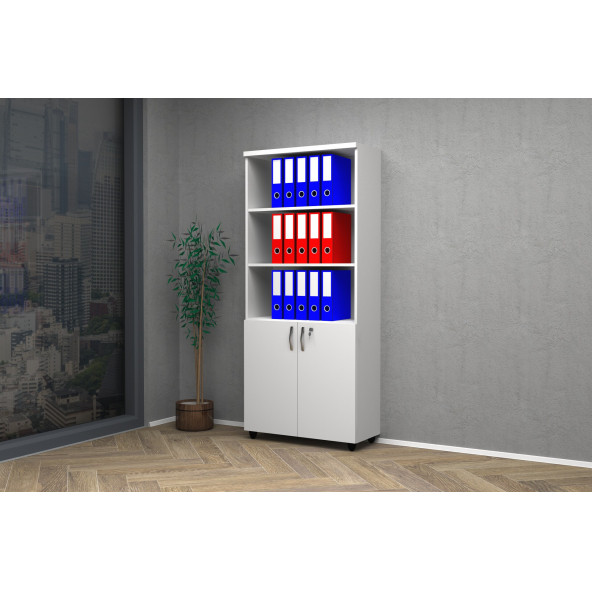 VENA YARIM KAPAK OFİS DOSYA DOLABI 80x35x185 ürün görseli 1
