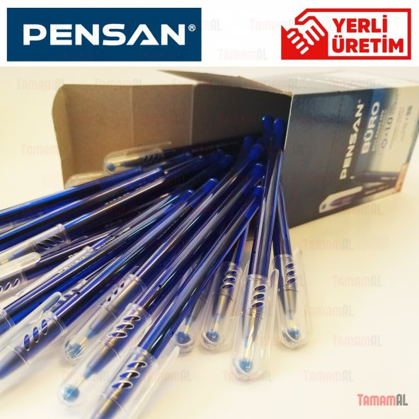 50 ADET Tükenmez Kalem Büro Pensan Buro 2270 1''0 Mm Mavi ürün görseli 1