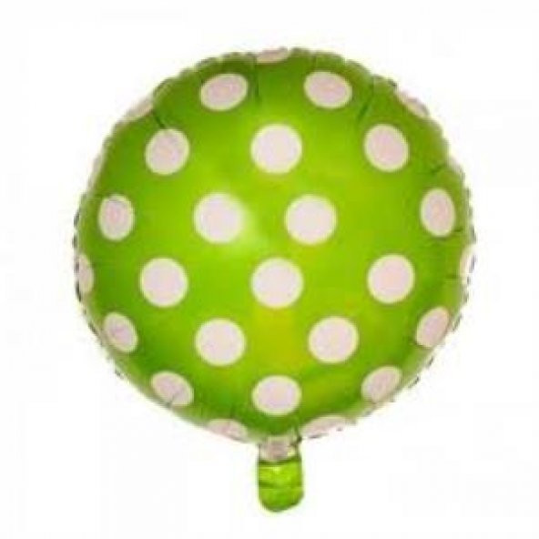 FOLYO BALON YEŞİL/LIME BEYAZ PUANTİYE 18 D.Ü 12,5 ürün görseli 1