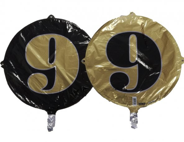 FOLYO BALON RAKAM 9 ÇİFT TARAFLI GOLD-SİYAH 18 - (DÜ 15TL) ürün görseli 1